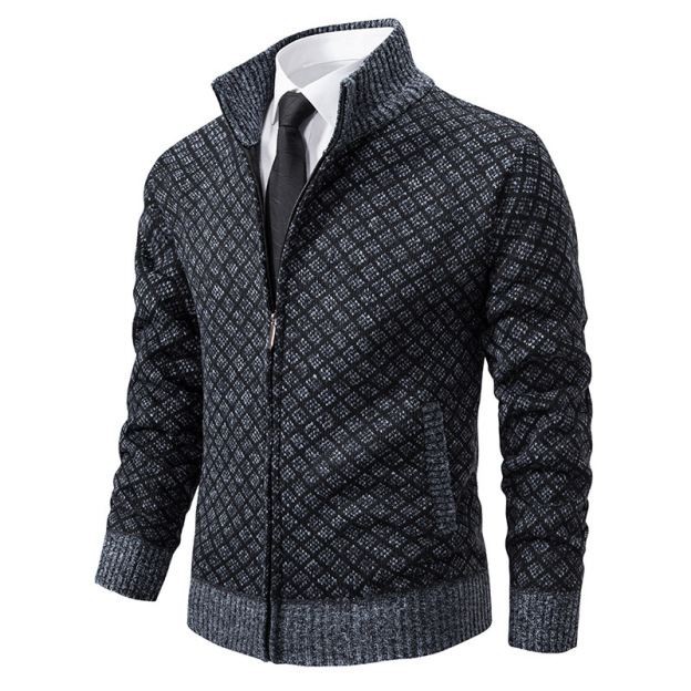 Jacquard Knitted Sweater-POIULTD