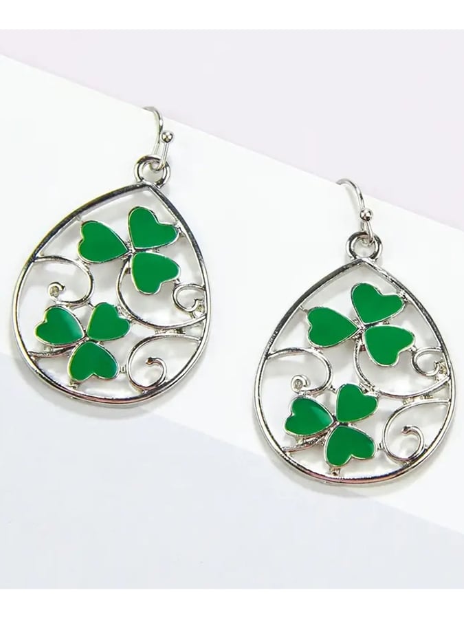 Women Fashionable And Versatile St. Patrick's Day Earrings-POIULTD
