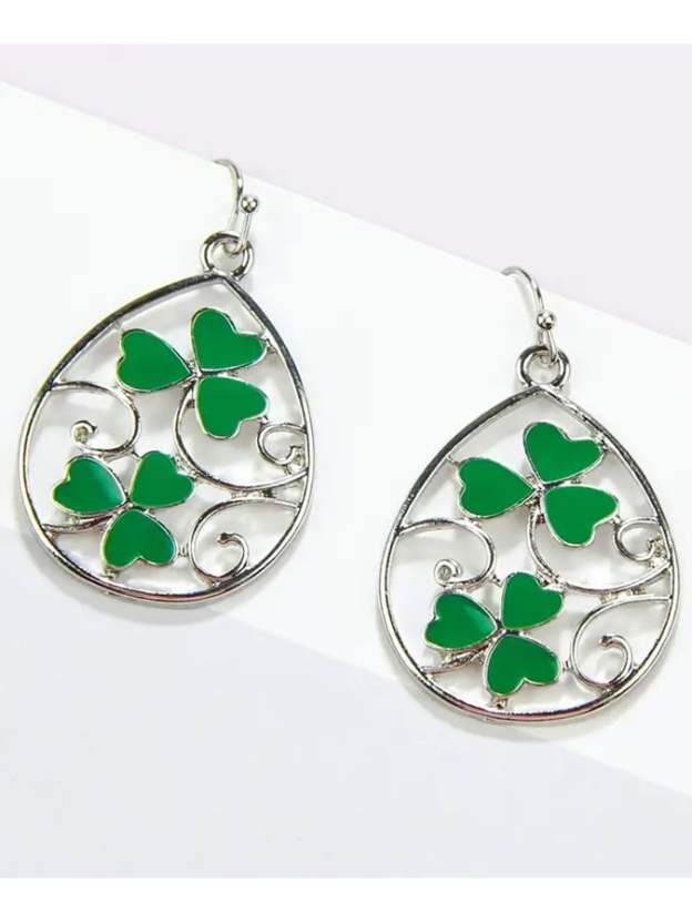 Women Fashionable And Versatile St. Patrick's Day Earrings-POIULTD