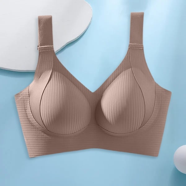 🎉Last Day -🏆️Women's Ribbed Push Up Adjustable Wireless Bra-POIULTD