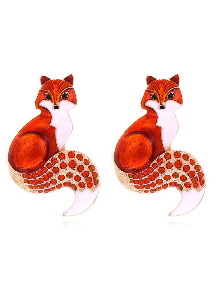 Funny Fox Cartoon Earrings-POIULTD