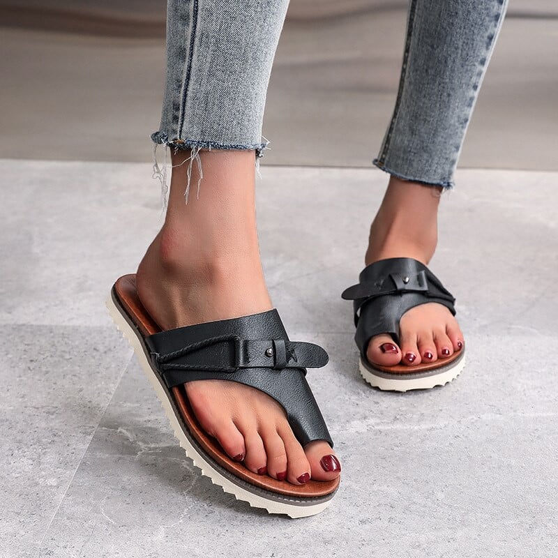 PLATFORM SANDALS WOMEN CASUAL DAILY FLOWER SLIP ON-POIULTD