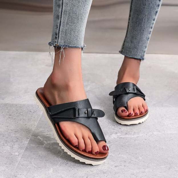 PLATFORM SANDALS WOMEN CASUAL DAILY FLOWER SLIP ON-POIULTD