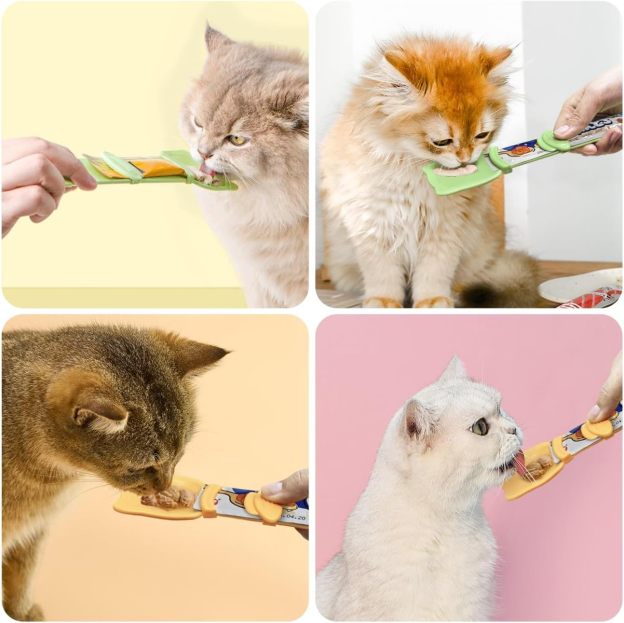 🐱Cat Strip Feeder and Pet Food Mixing Spoon For Cat Liquid Snack and Wet Food-POIULTD