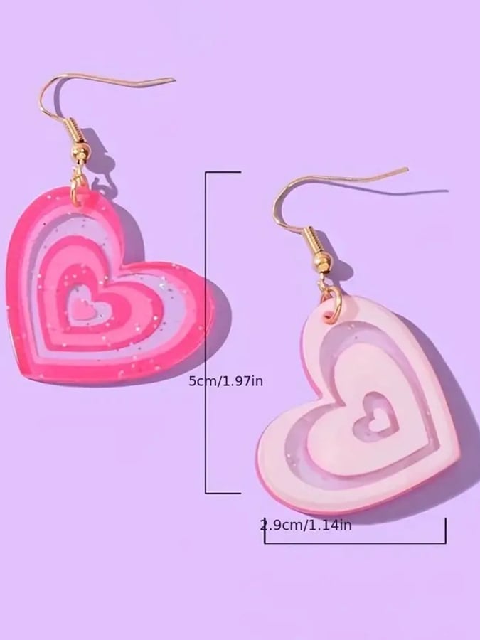 Women's Valentine's Day Multi-Layered Love Design Versatile Fashionable Earrings-POIULTD