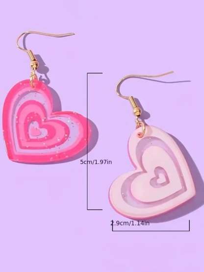 Women's Valentine's Day Multi-Layered Love Design Versatile Fashionable Earrings-POIULTD