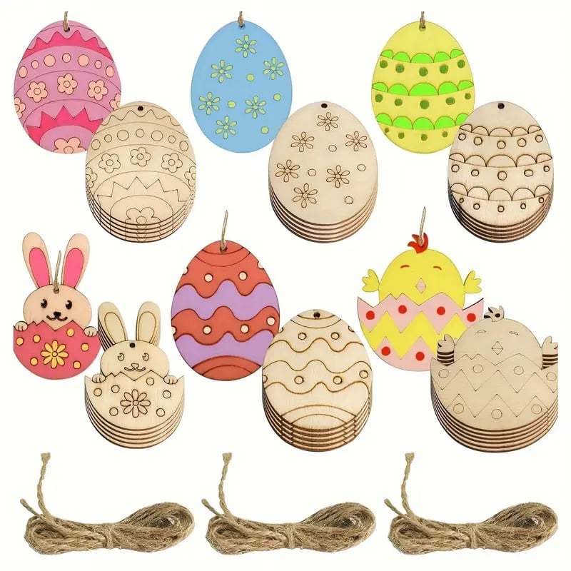 🔥Easter Sale🔥DlY Easter Wood Egg Slices