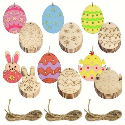 🔥Easter Sale🔥DlY Easter Wood Egg Slices