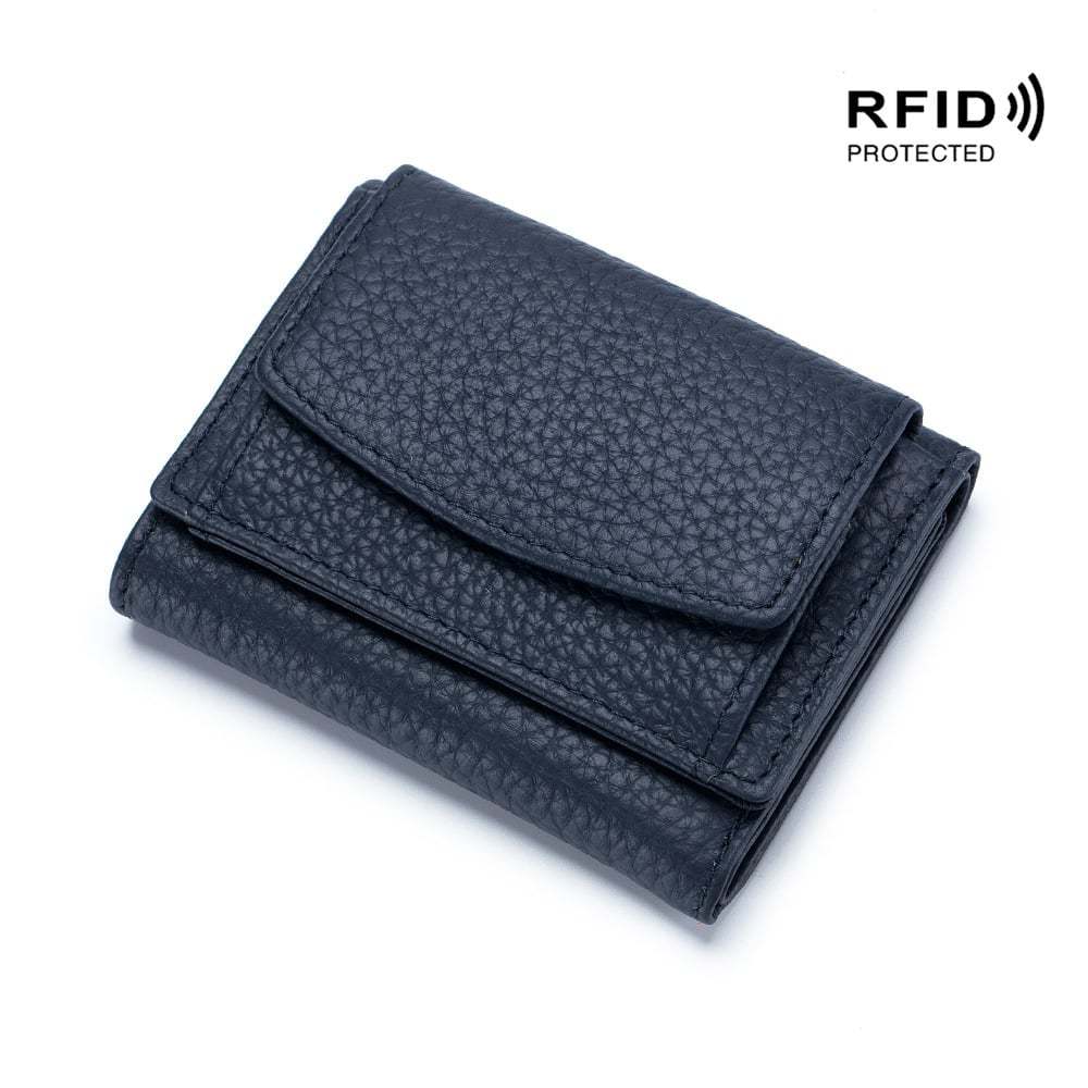 2024 New Genuine Leather RFID Blocking Card Holder Organizer Pocket Mini Wallet-POIULTD