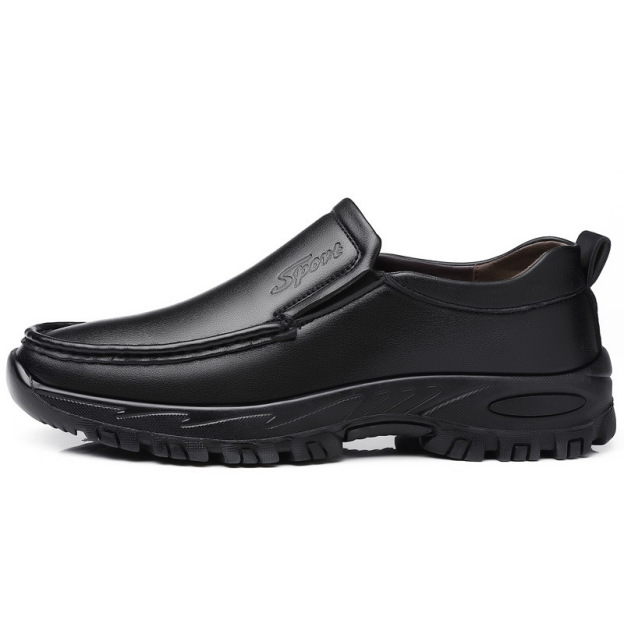 MEN'S EXTENDED WIDTH FOOT AND HEEL COMFORTABLE PLATFORM CASUAL SHOES-POIULTD