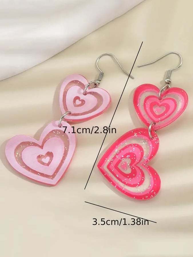 Women's Valentine's Day Multi-Layered Love Design Versatile Fashionable Earrings-POIULTD
