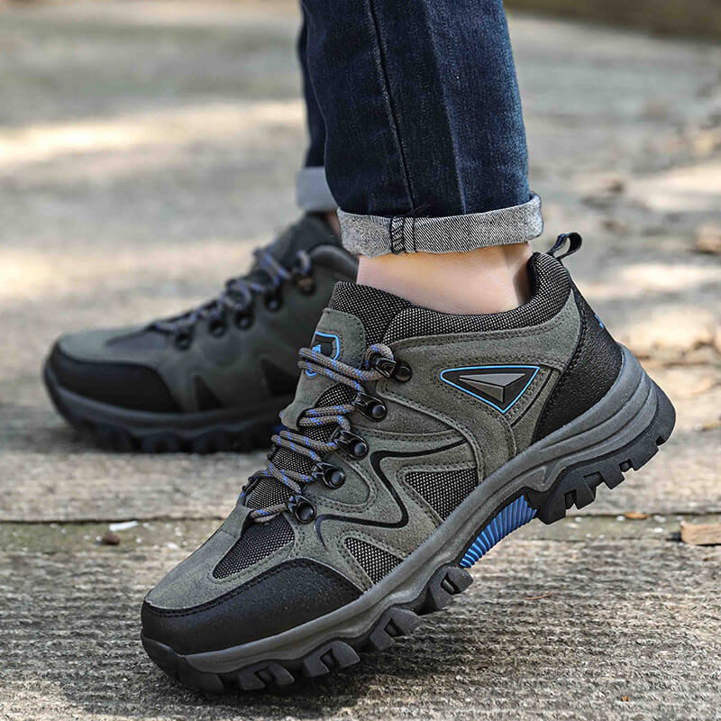 Men's Outdoor Lightweight Breathable Orthopedic Hiking Shoes Comfortable Trekking Work Shoes For All Season-POIULTD