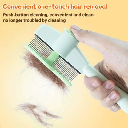 🔥Self-cleaning Pet Flea Comb Grooming Brush-POIULTD