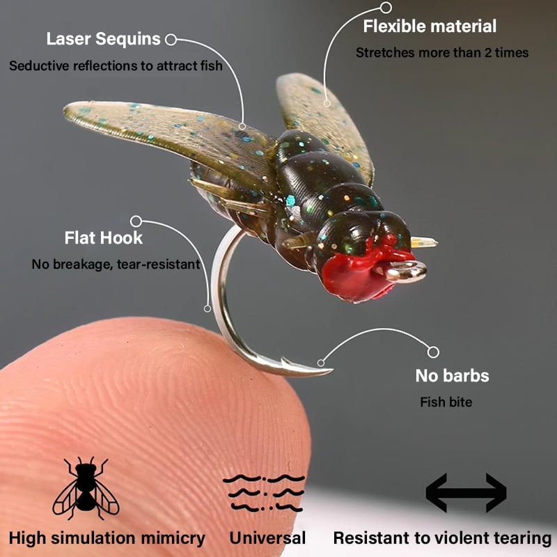 🔥Simulated Flies Fishing Attractor Bait Hook-POIULTD