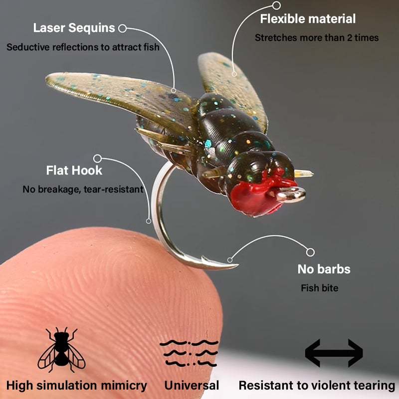 🔥Simulated Flies Fishing Attractor Bait Hook-POIULTD