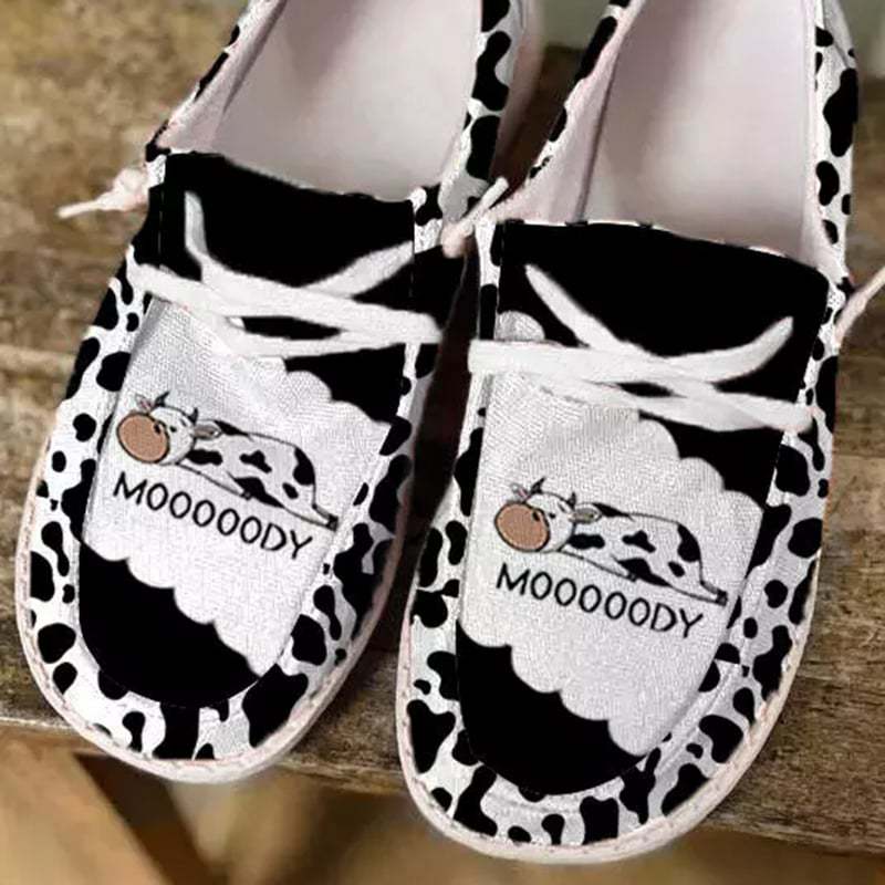 Women's Copy Flower Colorblocking Casual Flat Canvas Shoes-POIULTD