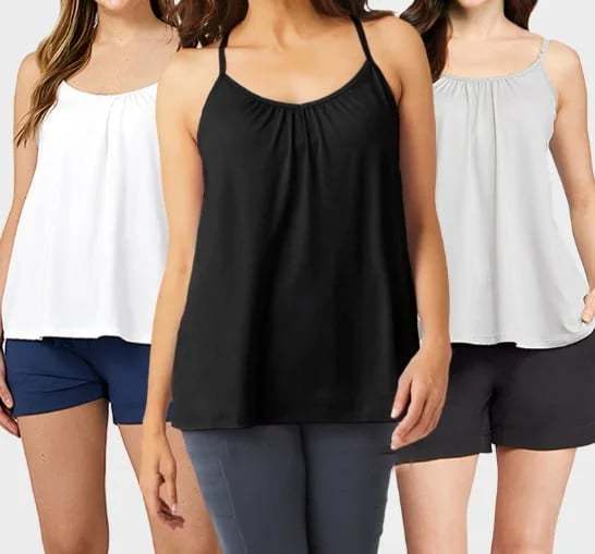 🌸Hot Sale💥Loose-fitting Tank Top With Built-in Bra