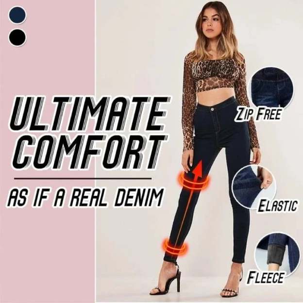 🌹Thermal Fleece-Jeggings aus Denim-POIULTD
