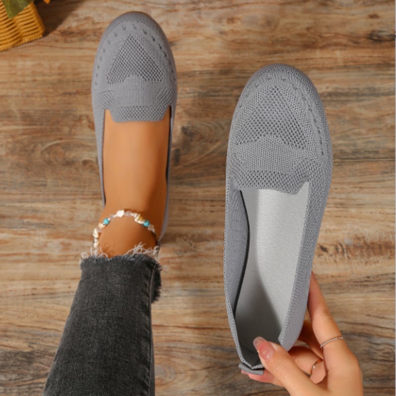 Casual Soft Sole Hollow Out Weave Women's Flat Shoes-POIULTD