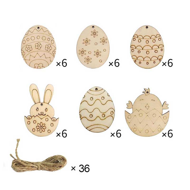 🔥Easter Sale🔥DlY Easter Wood Egg Slices