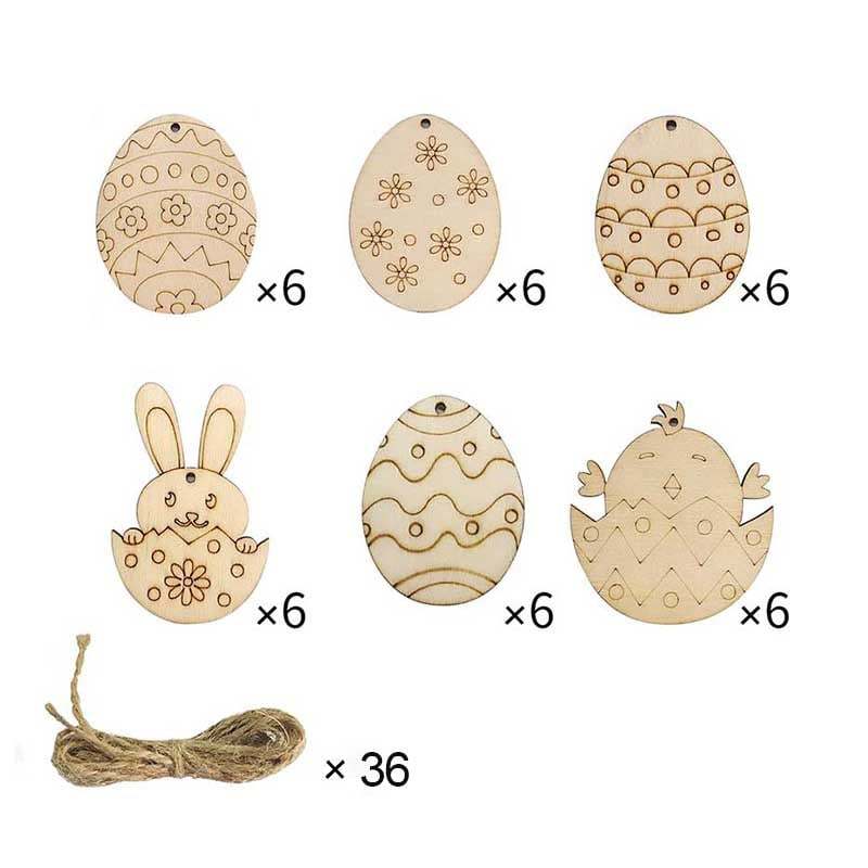 🔥Easter Sale🔥DlY Easter Wood Egg Slices