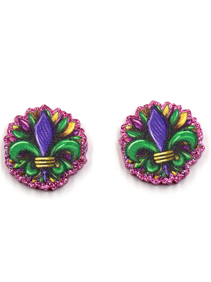 Women's Carnival Three-Color Iris Fashionable And Versatile Temperament Light Luxury Earrings-POIULTD