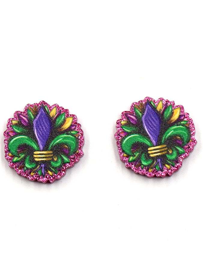 Women's Carnival Three-Color Iris Fashionable And Versatile Temperament Light Luxury Earrings-POIULTD
