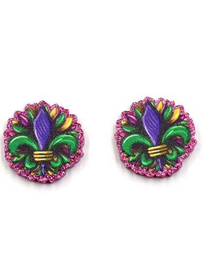 Women's Carnival Three-Color Iris Fashionable And Versatile Temperament Light Luxury Earrings-POIULTD