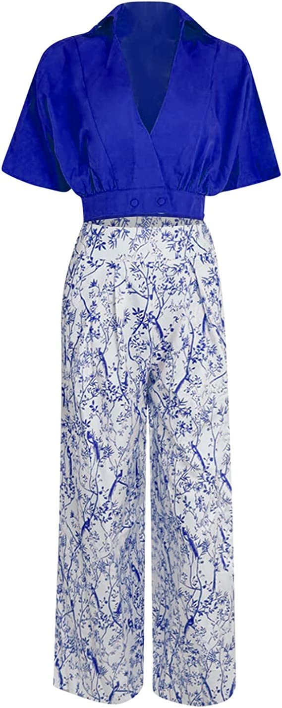 👗👗LAPEL TOP&PANTS TWO PIECE SET-POIULTD
