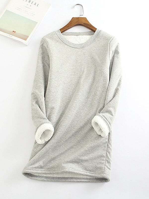 💥Sold 20000+,  Sales > Extra 8% off code:  8💥2022 NEW Casual Cotton Round Neck Solid Sweatshirt (S-5XL)-POIULTD
