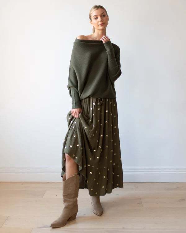 Asymmetric Draped Jumper-POIULTD