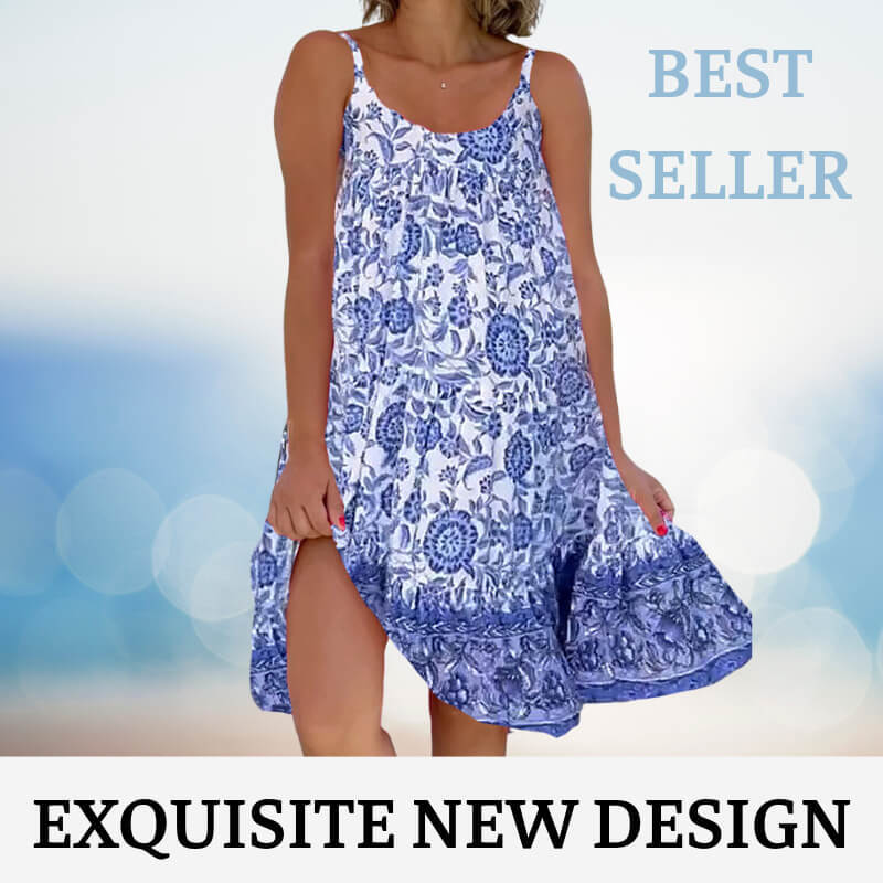 Floral Printed Camisole Dress-POIULTD