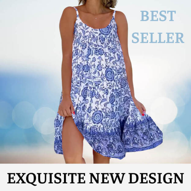 Floral Printed Camisole Dress-POIULTD