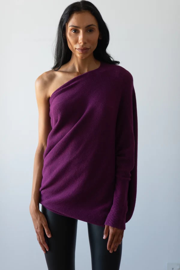 Asymmetric Draped Jumper-POIULTD