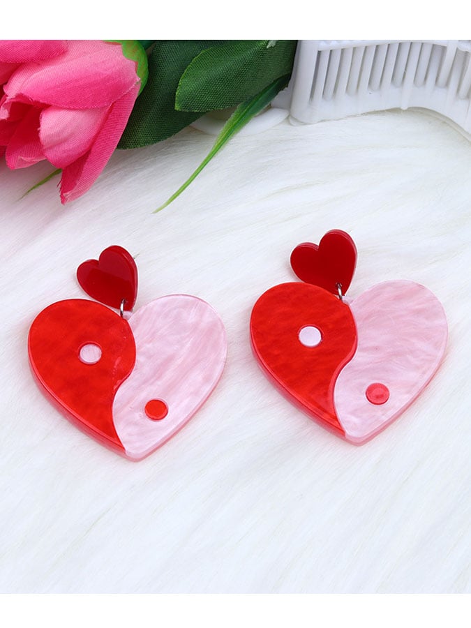 Valentine'S Day Love Acrylic Earrings For Women-POIULTD