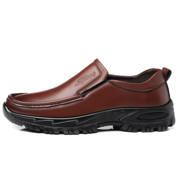 MEN'S EXTENDED WIDTH FOOT AND HEEL COMFORTABLE PLATFORM CASUAL SHOES-POIULTD