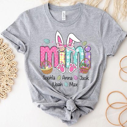 Easter Bunny Coquette Bow Gift For Family, Custom Grandma And Kids-POIULTD