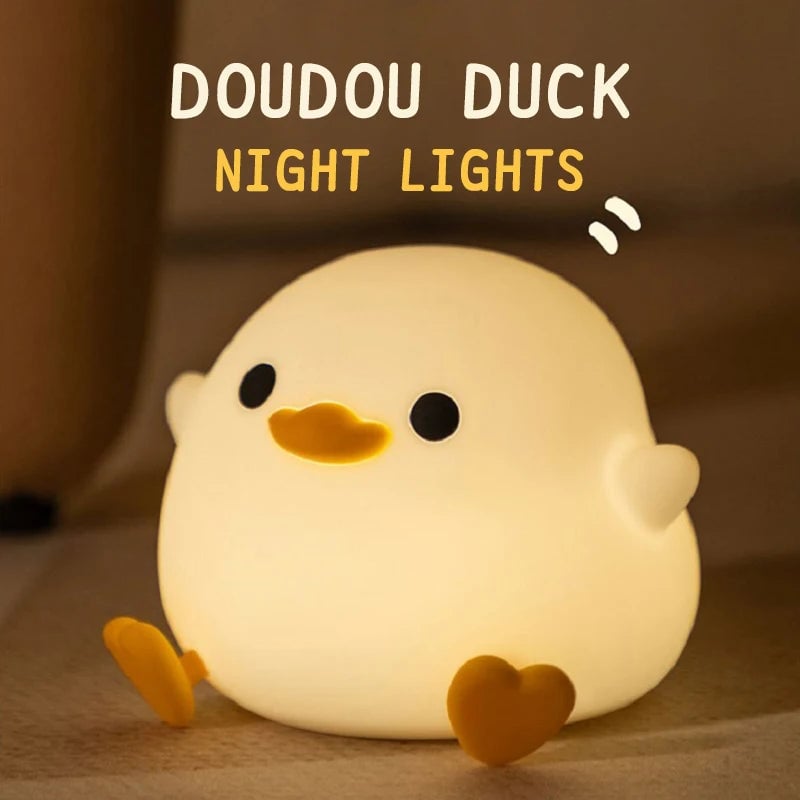 Soft Silicone Doudou Duck Night Light-POIULTD