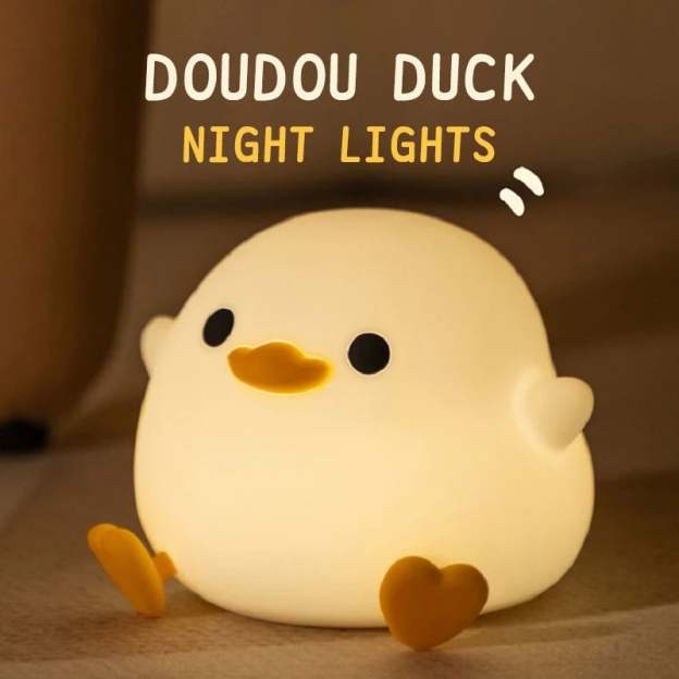 Soft Silicone Doudou Duck Night Light-POIULTD