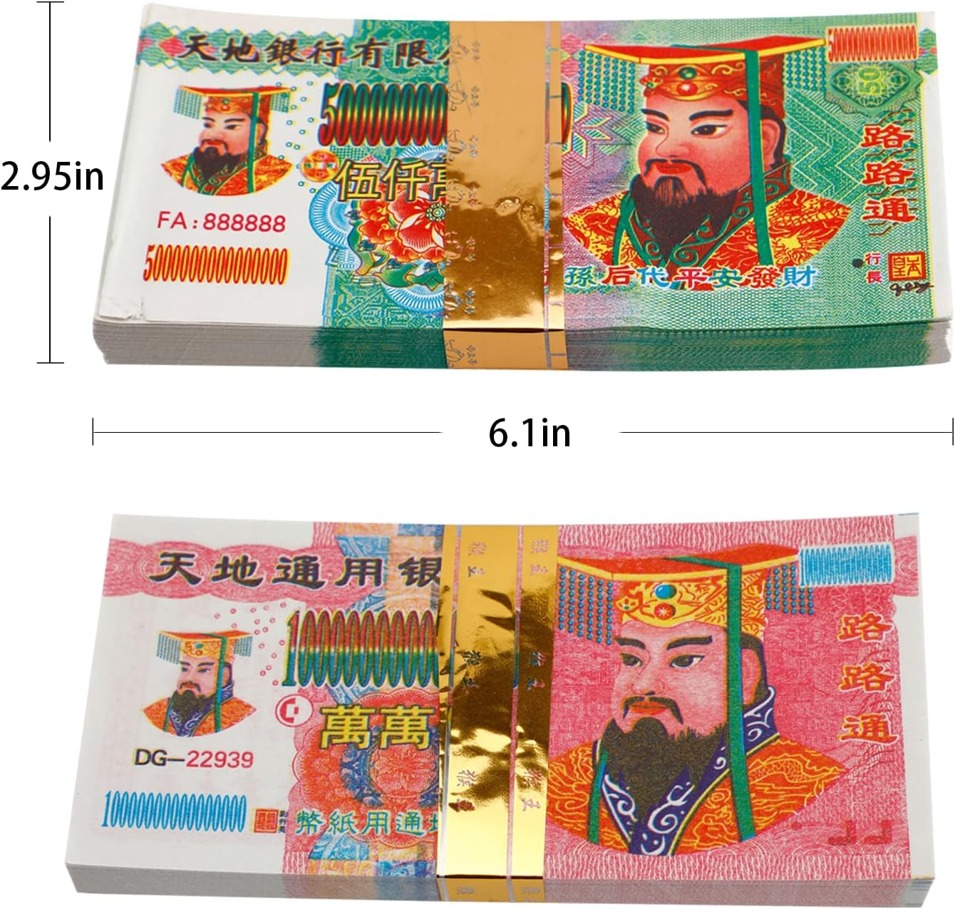 100Pcs Joss Paper Ancestor Money Traditional Chinese Blessing for Ancestors Hell Bank Note Ancestor Money Sacrificial Items for Tomb-Sweeping Day-POIULTD