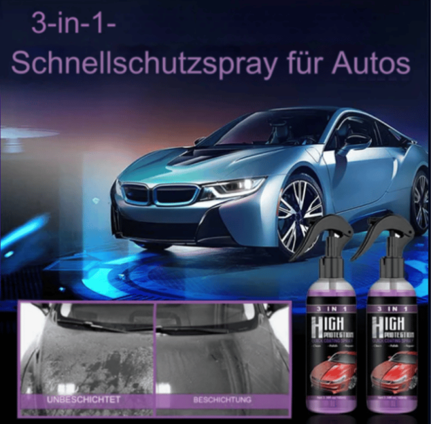 🔥Heiße Aktion - 47% RABATT⏰ 3 in 1 Hochschutz-Auto-Beschichtungsspray-POIULTD