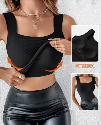 HOT SALE NOW !!🔥 U Neck Shapewear Built-in Bra Tank-POIULTD