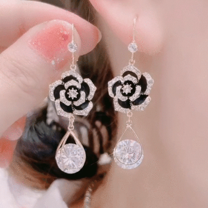 Rose earrings-POIULTD