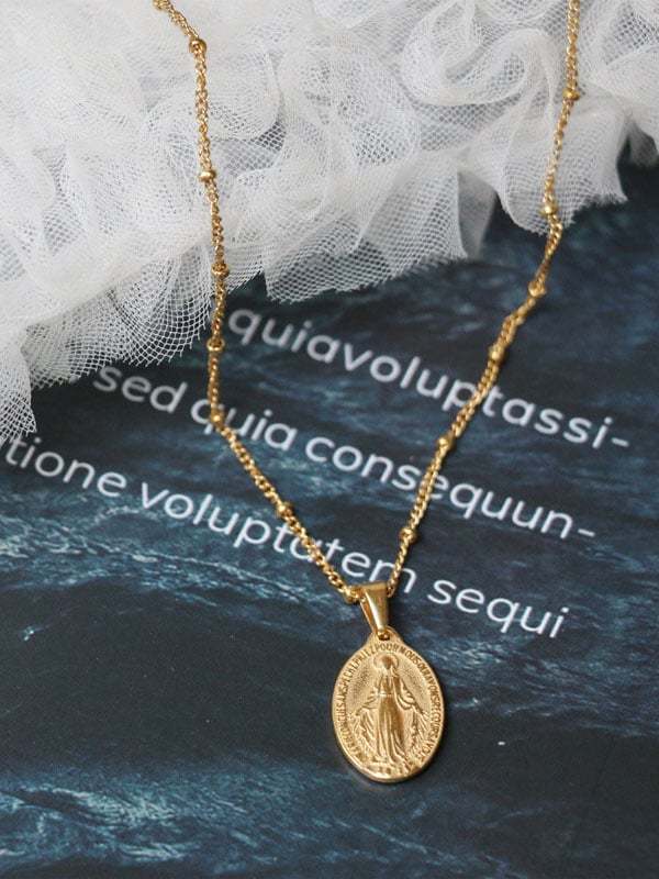 Faith Double-Sided Totem Coin Necklace-POIULTD