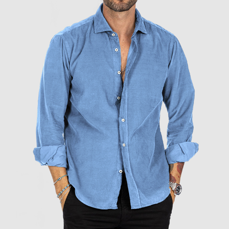 Men's Thin Everyday Corduroy Shirt-POIULTD