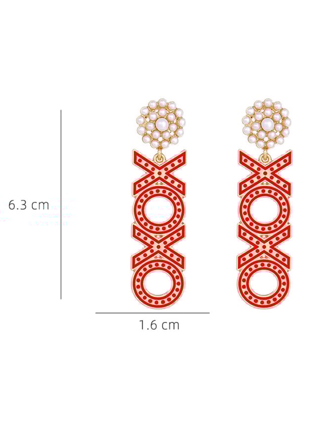 Women's Valentine's Day XOXO Earrings-POIULTD