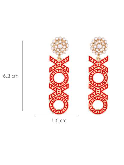Women's Valentine's Day XOXO Earrings-POIULTD