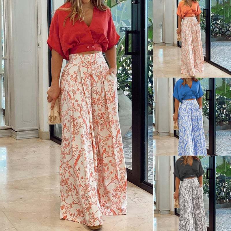 👗👗LAPEL TOP&PANTS TWO PIECE SET-POIULTD