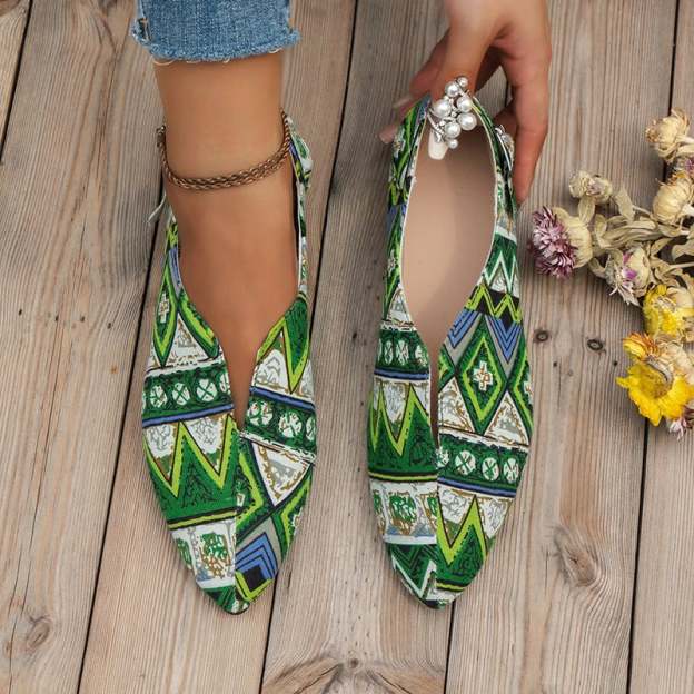 Casual  Pointed Toe  Soft Sole Women's Flat Shoes-POIULTD