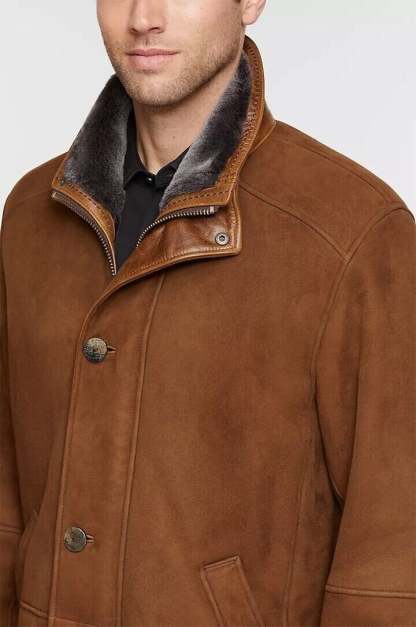 Men's mid-length loose woolen overcoat-POIULTD
